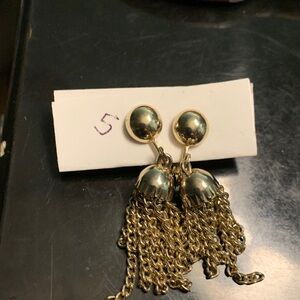 Chic Gold Tassel Drop Earrings